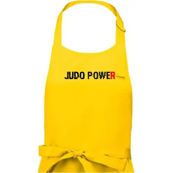 Kuchyňská zástěra Judo power - Pánská zástěra na vaření - Univerzální velikost ( Žlutá )
