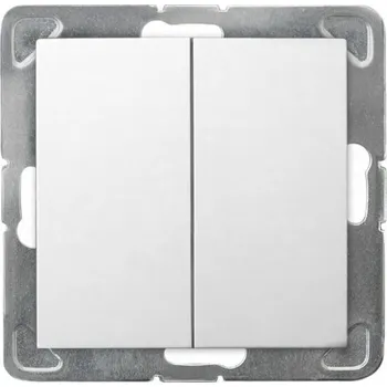 vypínač Dvojitý křížový vypínač bílý Ospel Impresja