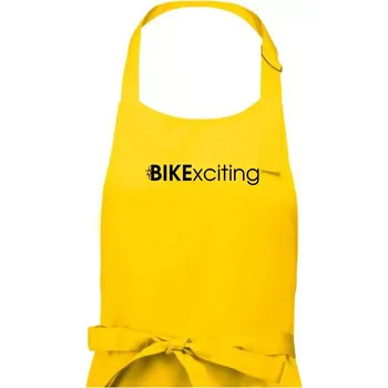 Kuchyňská zástěra Bike nápisy Bikexciting - Dámská zástěra na vaření - Univerzální velikost ( Žlutá )