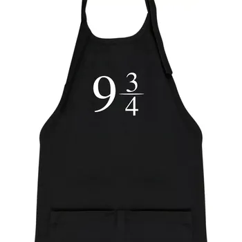Kuchyňská zástěra Harry - Nástupiště 9 a třičtvrtě - Dětská zástěra na vaření - Univerzální velikost ( Černá )