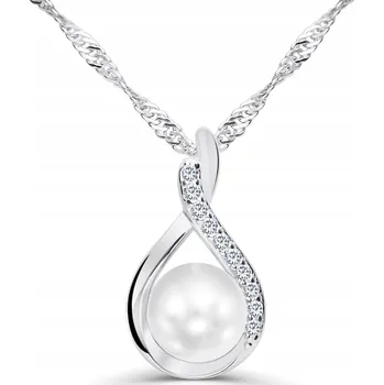 Náhrdelník STŘÍBRNÝ NÁHRDELNÍK S PERLOU STŘÍBRO 925