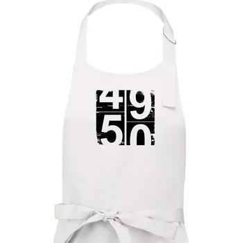 Kuchyňská zástěra Tachometr 50 - Dámská zástěra na vaření - Univerzální velikost ( Bílá )