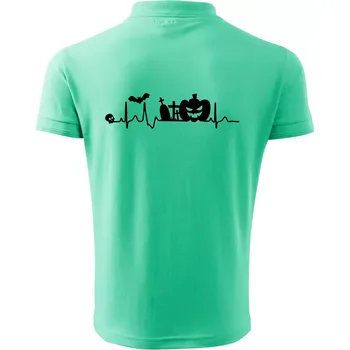 Pánská košile EKG Halloween - Polokošile pánská Pique Polo 203 - M ( Mátová )