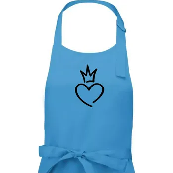 Kuchyňská zástěra Srdce princezna - Dámská zástěra na vaření - Univerzální velikost ( Světlý tyrkys )