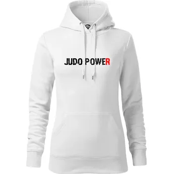 Dámská mikina Judo power - Mikina dámská Cape s kapucí - 2XL ( Bílá )
