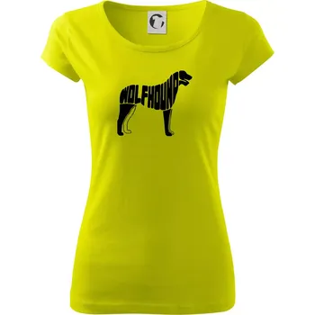 Dámské tričko Vlkodav nápis v těle - Dámské triko Pure - M ( Limetková )