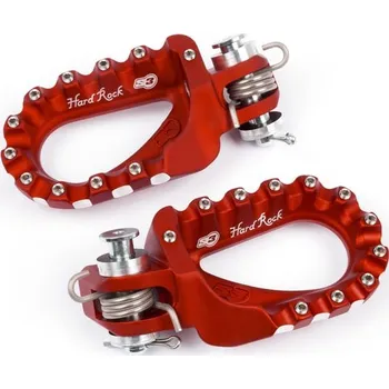 Nářadí na motocykly S3 Hard Rock Enduro opěrky nohou Aluminium Rouge ESK-494-R