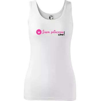 Dámské tričko Jsem princezna, kámo! - Dámské tílko - S ( Bílá )