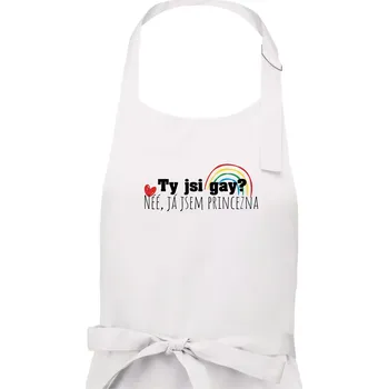 Kuchyňská zástěra Gay princezna - Dámská zástěra na vaření - Univerzální velikost ( Bílá )