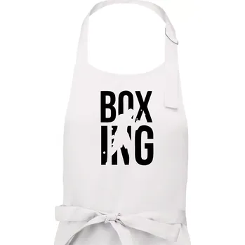 Kuchyňská zástěra Nápis Boxing - Dámská zástěra na vaření - Univerzální velikost ( Bílá )