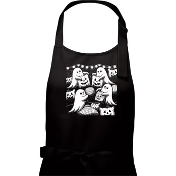 Kuchyňská zástěra Bubáci polštáře - Dámská zástěra na vaření - Univerzální velikost ( Černá )