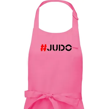 Kuchyňská zástěra Judo Hashtag - Pánská zástěra na vaření - Univerzální velikost ( Růžová )