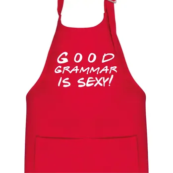 Kuchyňská zástěra Good grammar is sexy - Dětská zástěra na vaření - Univerzální velikost ( Červená )