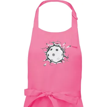 Kuchyňská zástěra Florbal míč v triku - Pánská zástěra na vaření - Univerzální velikost ( Růžová )