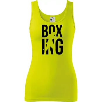 Dámské tričko Nápis Boxing - Dámské tílko - 2XL ( Limetková )