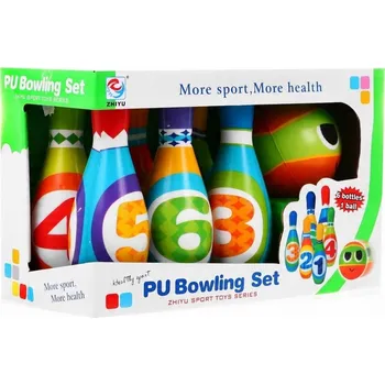 Dovednostní hračka Ramiz Pěnová bowlingová sada kuželky s čísly a koule