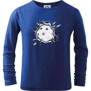 Chlapecké tričko Florbal míč v triku - Triko dětské Long Sleeve - 122 cm/6 let ( Královská modrá )
