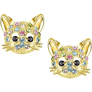 Náušnice ZLATÉ NÁUŠNICE 925 PRO DÍVKU KOČKY STŘÍBRO