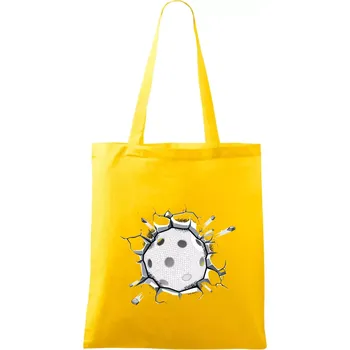 Nákupní taška Florbal míč v triku - Taška bavlněná - 42 x 38 cm ( Žlutá )