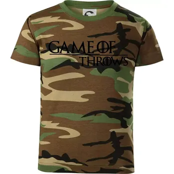 Chlapecké tričko Judo Game of throws - Dětské maskáčové triko - 104-110cm / 3-4 roky ( Hnědý maskáč )