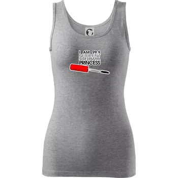 Dámské tričko Na 99 procent jsem princezna - Dámské tílko - L ( Tmavě šedý melír )