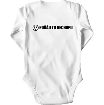Kojenecký body Nechápu to - pořád to nechápu - Body kojenecké s dlouhým rukávem - Dlouhý r. do 3 měs ( Bílá )