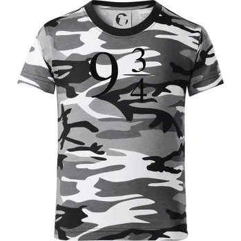 Chlapecké tričko Harry - Nástupiště 9 a třičtvrtě - Dětské maskáčové triko - 146 cm/10 let ( Šedý maskáč )