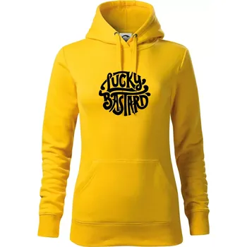 Dámská mikina Lucky Bastard - Mikina dámská Cape s kapucí - XL ( Žlutá )