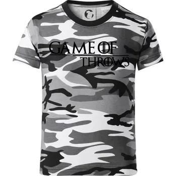 Chlapecké tričko Judo Game of throws - Dětské maskáčové triko - 134 cm/8 let ( Šedý maskáč )