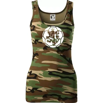 Dámské tričko Házená míč lev - Dámské Maskáčové tílko - XS ( Hnědý maskáč )