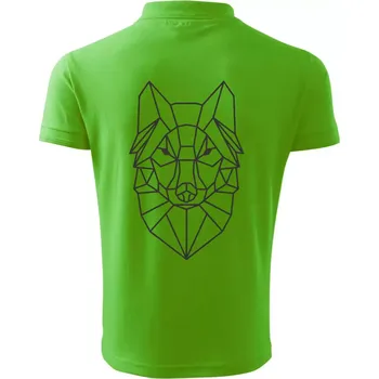 Pánská košile Geometrie - vlk - Polokošile pánská Pique Polo 203 - 4XL ( Apple Green )