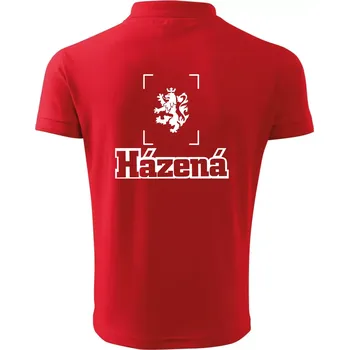 Pánská košile Národní házená lev - Polokošile pánská Pique Polo 203 - 2XL ( Červená )