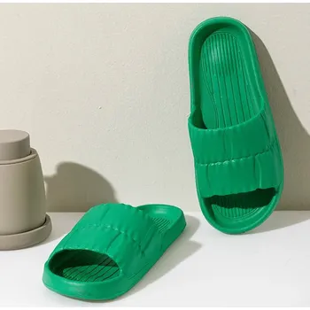 Dámské pantofle Letní pantofle na platformě – měkké EVA nazouváky na doma i ven Barva: Zelená, Velikost: 42-43