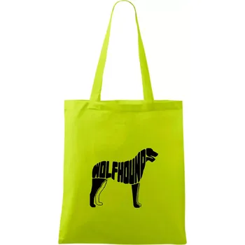 Vlkodav nápis v těle - Taška bavlněná - 42 x 38 cm ( Limetková )