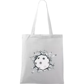 Florbal míč v triku - Taška bavlněná - 42 x 38 cm ( Bílá )