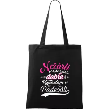Nákupní taška Nežárli - 50 - Taška bavlněná - 42 x 38 cm ( Černá )