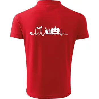Pánská košile EKG Halloween - Polokošile pánská Pique Polo 203 - 4XL ( Červená )