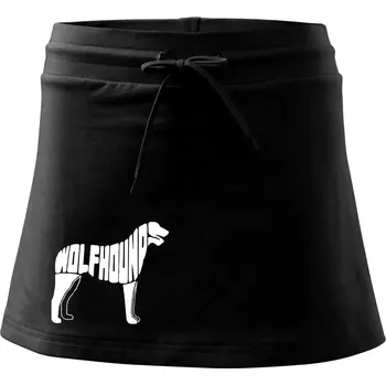 Dámská sukně Vlkodav nápis v těle - Sportovní sukně - two in one - L ( Černá )