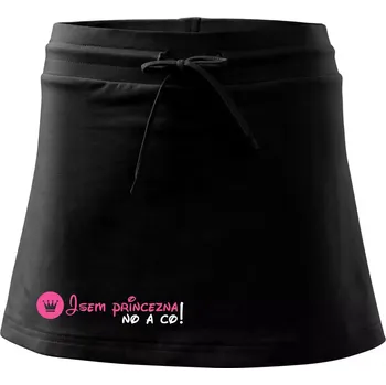Dámská sukně Jsem princezna, no a co! - Sportovní sukně - two in one - L ( Černá )