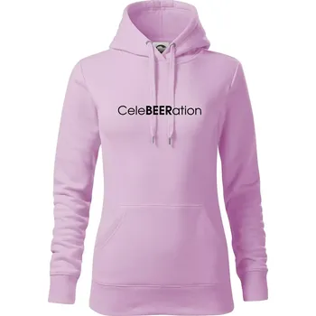 Dámská mikina Pivní nápisy CeleBEERation - Mikina dámská Cape s kapucí - L ( Orchid )