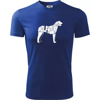Pánské tričko Vlkodav nápis v těle - Pánské triko Fantasy sportovní (dresovina) - M ( Královská modrá )