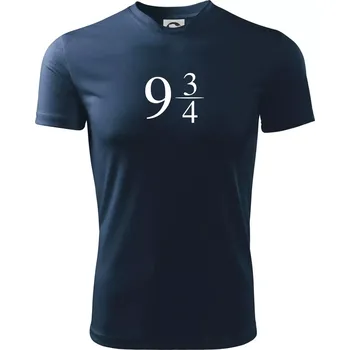 Harry - Nástupiště 9 a třičtvrtě - Pánské triko Fantasy sportovní (dresovina) - 3XL ( Námořní modrá (velmi tmavá - téměř černá) )