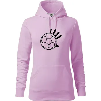 Dámská mikina Házená míč ruka - Mikina dámská Cape s kapucí - XS ( Orchid )