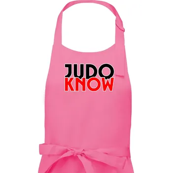 Kuchyňská zástěra Judo know - Pánská zástěra na vaření - Univerzální velikost ( Růžová )