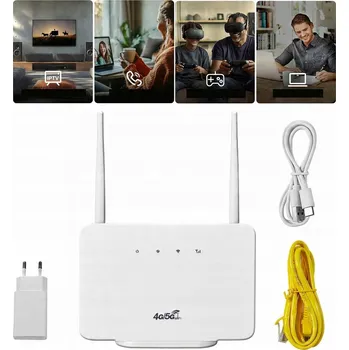 4G LTE Wi-Fi Router 802.11 b/g/n s podporou SIM karet, 300 Mbit/s, bílý