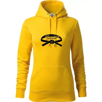 Dámská mikina Judo eat repeat - Mikina dámská Cape s kapucí - XS ( Žlutá )