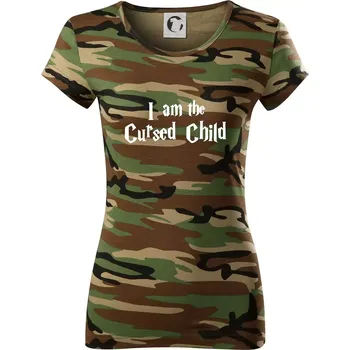 Dámské tričko Harry - Cursed Child - Dámské maskáčové triko - M ( Hnědý maskáč )