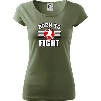 Dámské tričko Judo Born to fight - Dámské triko Pure - XS ( Khaki )
