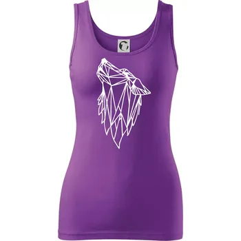 Geometrie - vlk - vyjící - Dámské tílko - S ( Fialová )