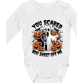 Kojenecké oblečení You scared - Body kojenecké s dlouhým rukávem - Dlouhý r. do 3 měs ( Bílá )